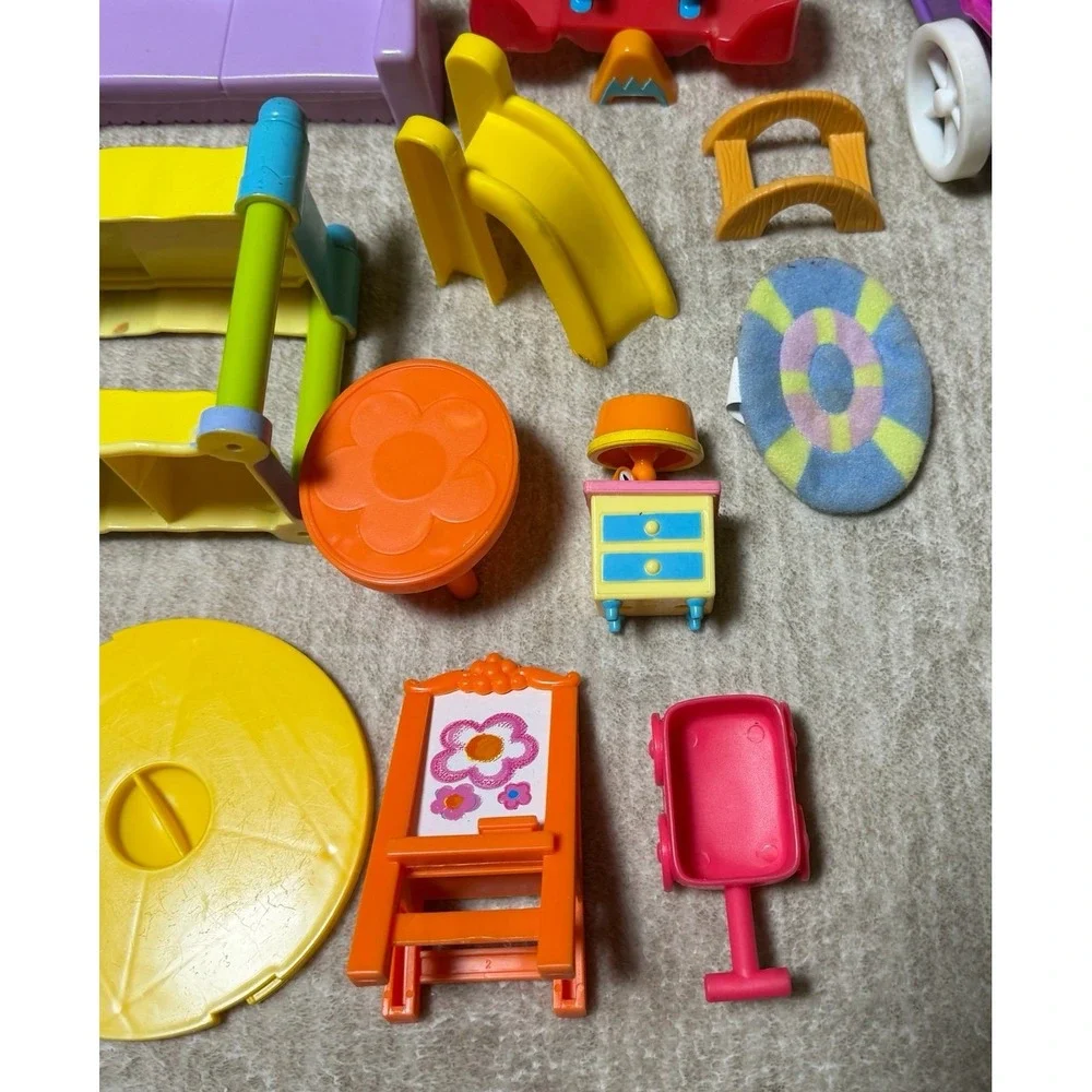 Vintage Dora the Explorer House Dollhouse Playset Lot Figures Furniture Unicorn